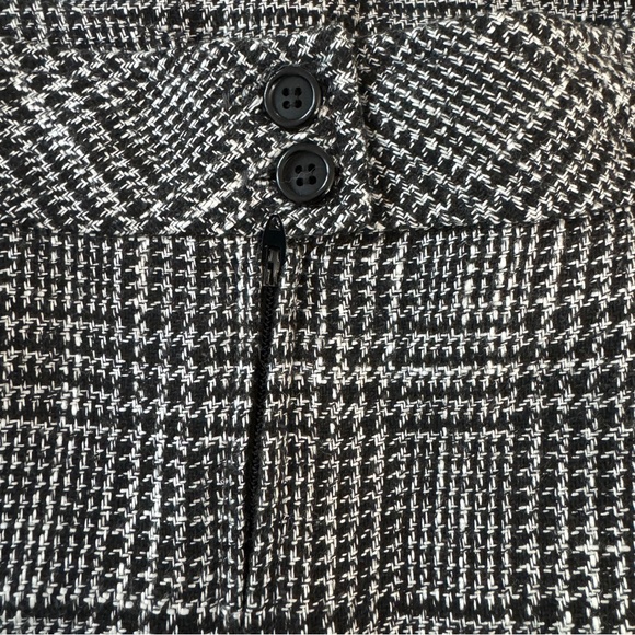 Vintage Christian Dior Black White Plaid Midi Pencil Skirt 10 - Picture 10 of 12